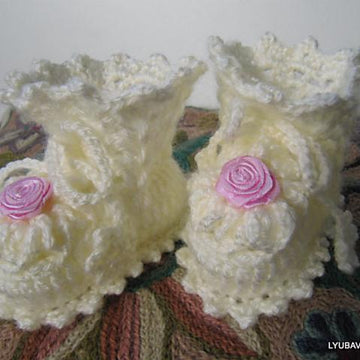 Baby Booties "New Baby Girl"