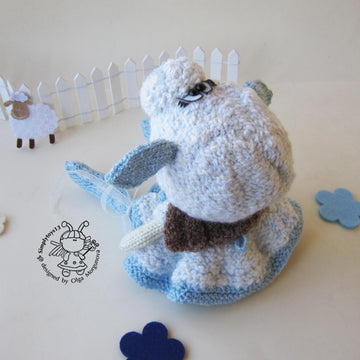 Lady Lamb doll knitted flat