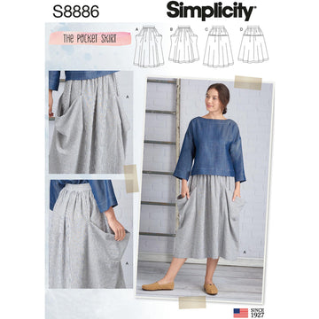 Simplicity S8886 Misses Skirts - Sewing Pattern