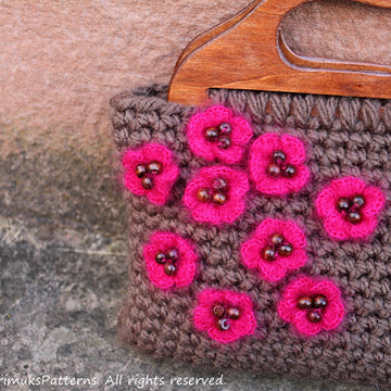 Cherry crochet purse