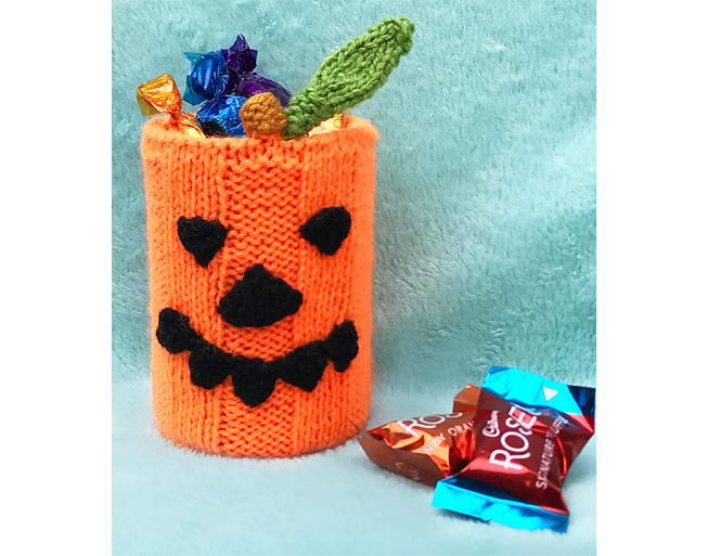 Halloween Pumpkin Tin Cover Holder