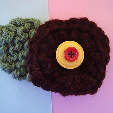 688 knit flower and leaf, beginner level
