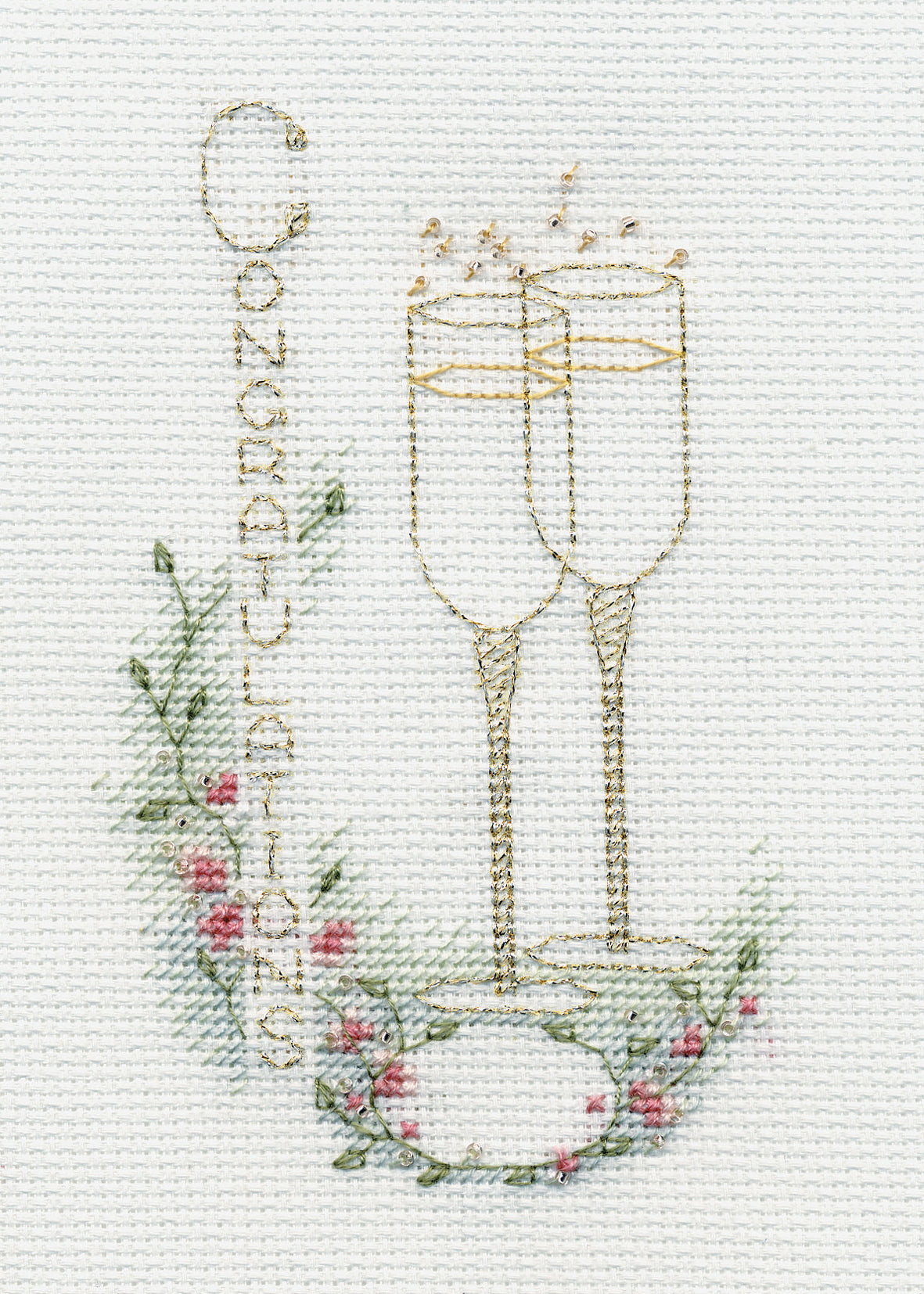 Derwentwater Designs Congratulations Greeting Card Cross Stitch Kit - 12.5cm x 18cm