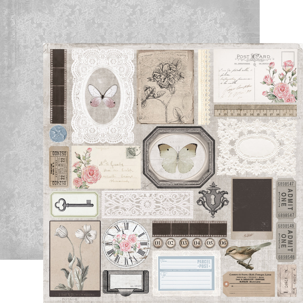 Kaisercraft Lady Like Double-Sided Cardstock 12"X12" 10/Pkg - Patsy