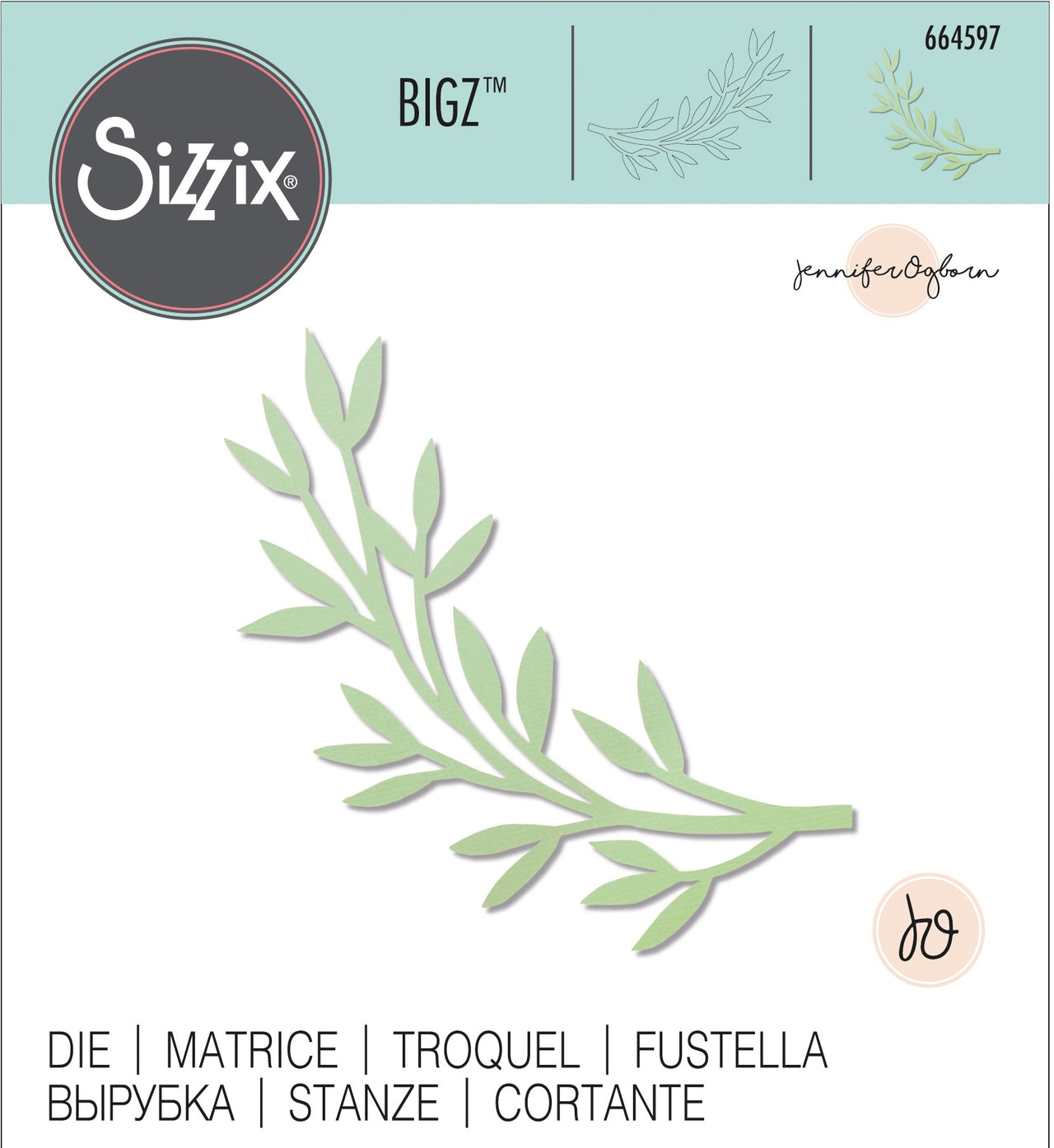 Sizzix Bigz Die By Jennifer Ogborn - Modern Foliage