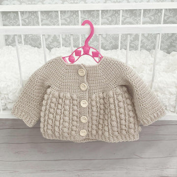521- Bobble Cardigan Crochet Pattern -519