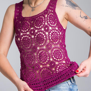 Cherry Berry crochet top