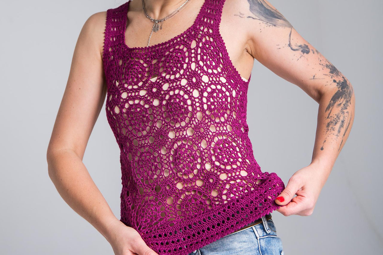Cherry Berry crochet top