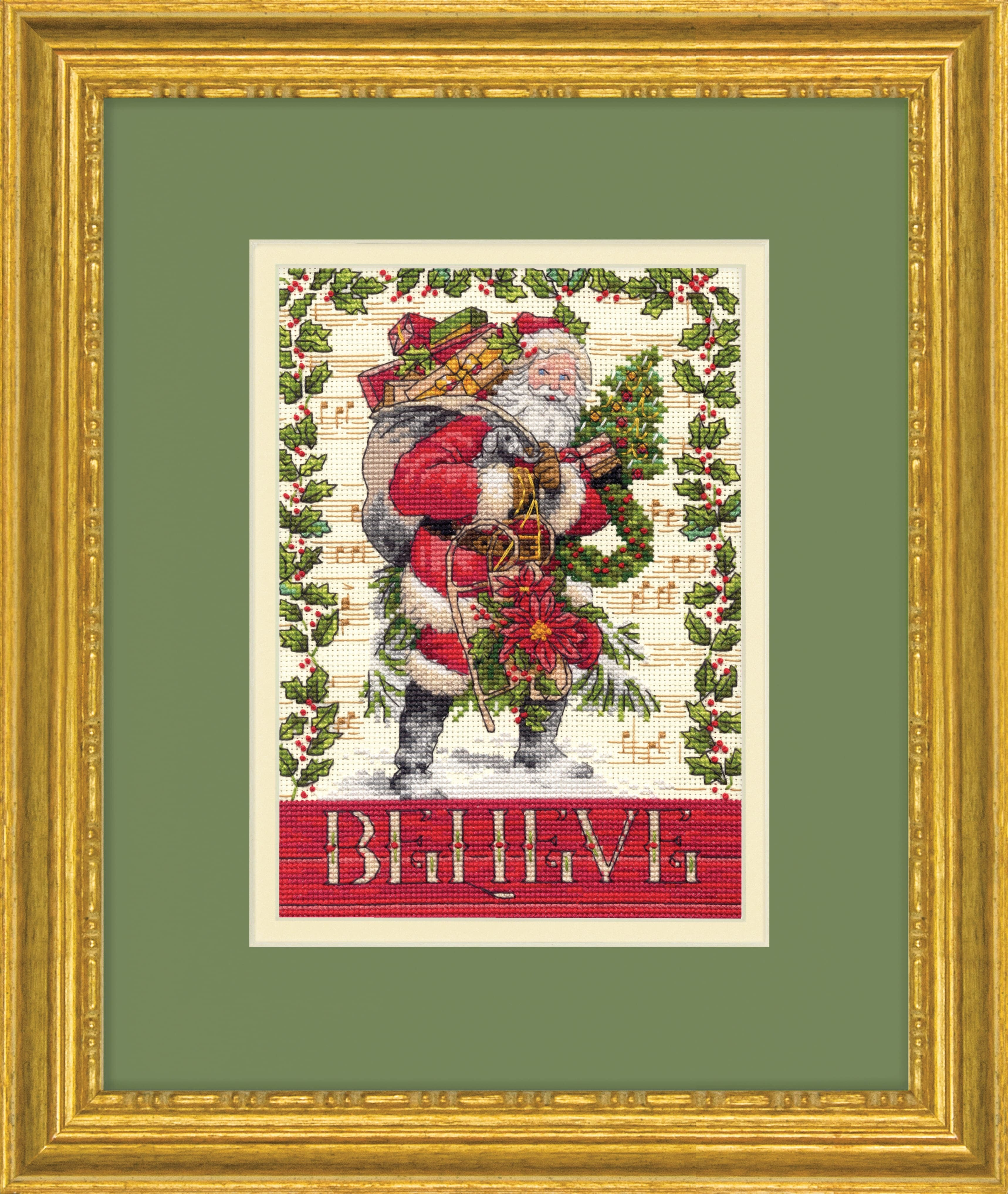 Dimensions Counted Cross Stitch Kit: Believe in Santa - 13 x 18cm (5 x 7in)