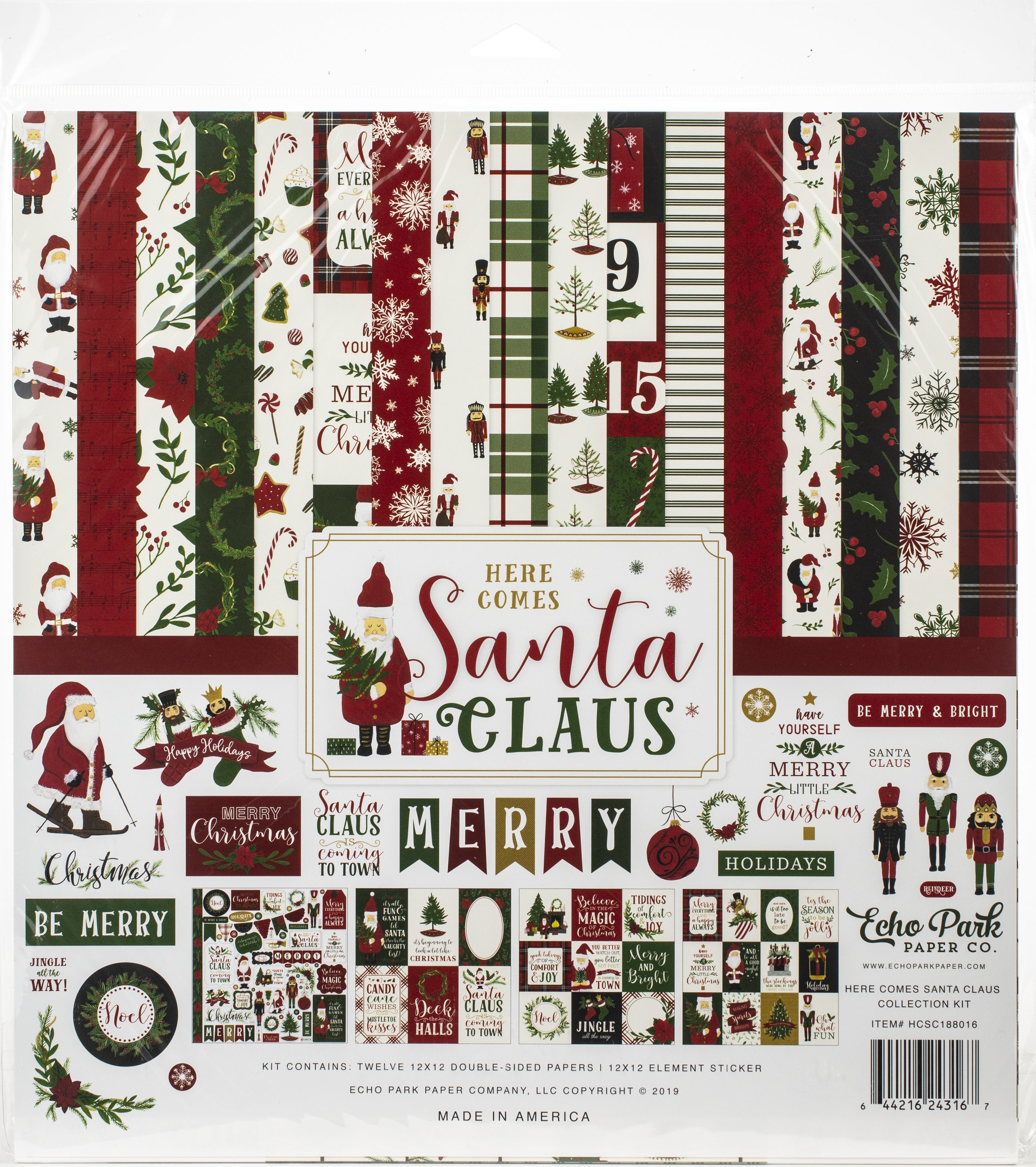 Echo Park Paper Echo Park Collection Kit 12"X12" - Here Comes Santa Claus
