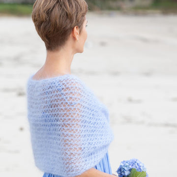 Knitting Pattern Lace Infinity Bride Shawl