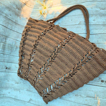 Easy 1-Row Repeat Large Tote - Rhythm of Nature Crochet Beach\Shoulder Bag