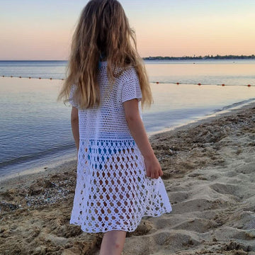 Crochet beach tunic for kids "Summer night".