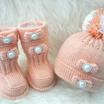 Knitting PATTERN Baby Shoes Baby Hat Baby Set 0 - 18 months