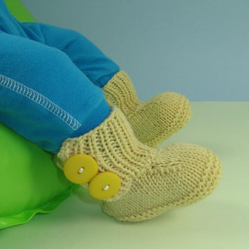 Baby 2 Button Rib Top Booties