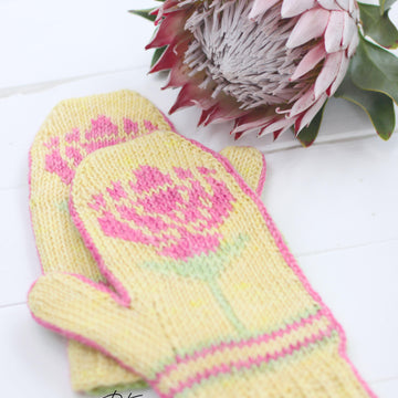 Tunisian Protea Mitts