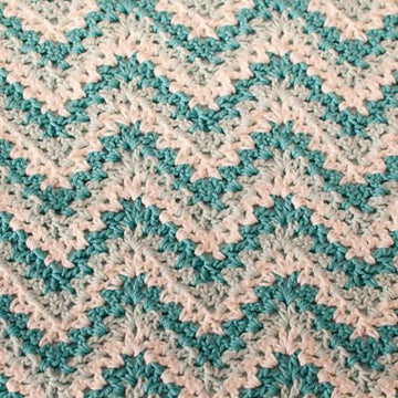 Gentle Ripple Baby Blanket and Hat