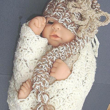 114, KNITTED PIXIE HAT, all sizes newborn to adult