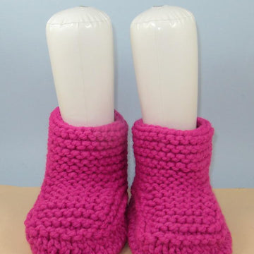 Super Chunky Simple Garter Stitch Ankle Boots