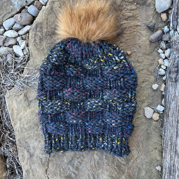 Basketweave Hat -- a loom knit pattern