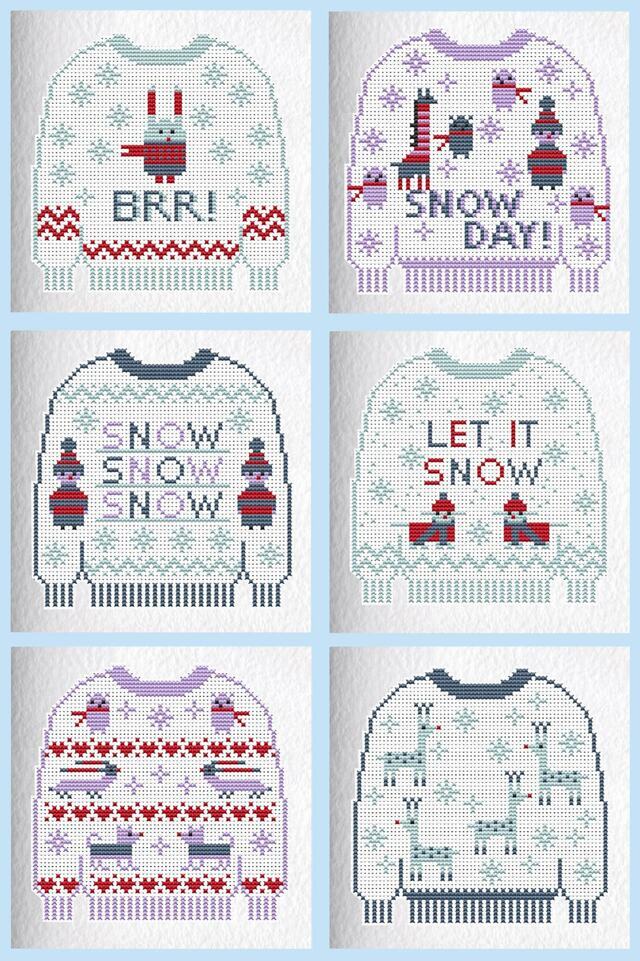 Riverdrift House Christmas Jumpers Cross Stitch Kit - 147mm