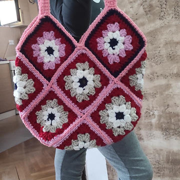 Square granny purse hand bag