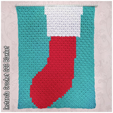Intarsia -  Simple Christmas Stocking - Chart Only