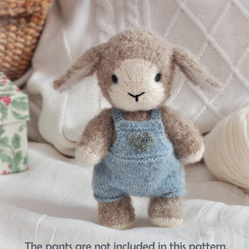 Baby Lamb knitting pattern, Flat Knitting