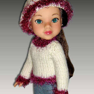 Sweater and Hat for Hearts for Hearts dolls, 14 inch