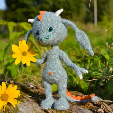 Little Dinosaur boy Crochet Pattern, amigurumi toy PDF, Language - English