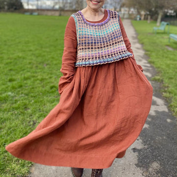 Ruffled Checked Vest