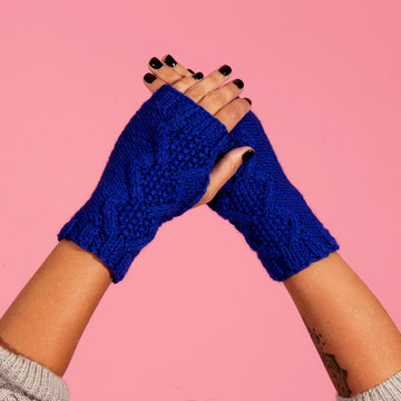 "Snowfall Wristwarmers" - Gloves Knitting Pattern For Women in Paintbox Yarns Simply Aran - Aran-Acc-003