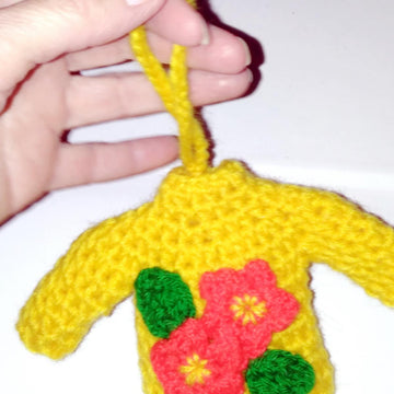 Yellow sweater ornament