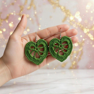 Crochet Leaf Earrings PDF + Video