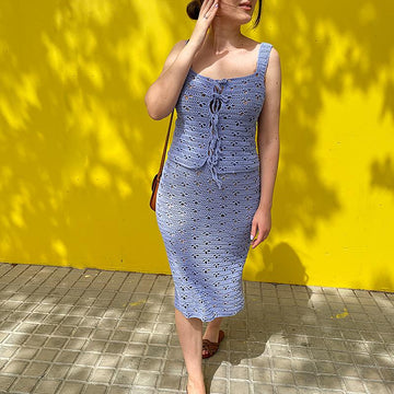 Crochet Top and Skirt Set