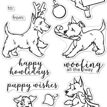 Hero Arts Clear Stamps 4"X6" - Merry Woof