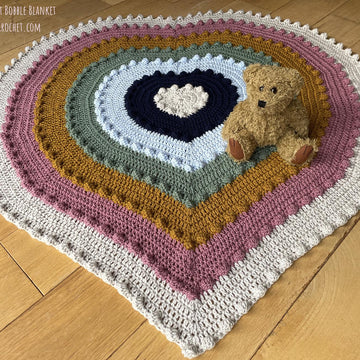 Atria Heart Bobble blanket