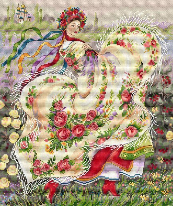 Merejka Festive Scarf Cross Stitch Kit - K-15