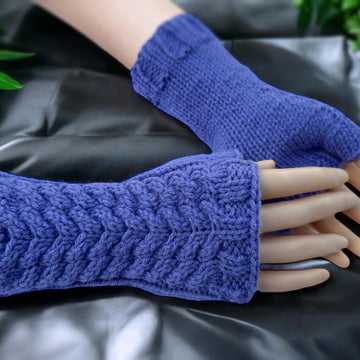 Easy Cable Knit Fingerless Gloves