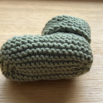 Pompom Knit Booties