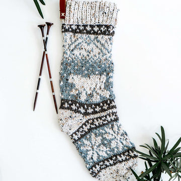 Polar Bear Stroll Knit Stocking