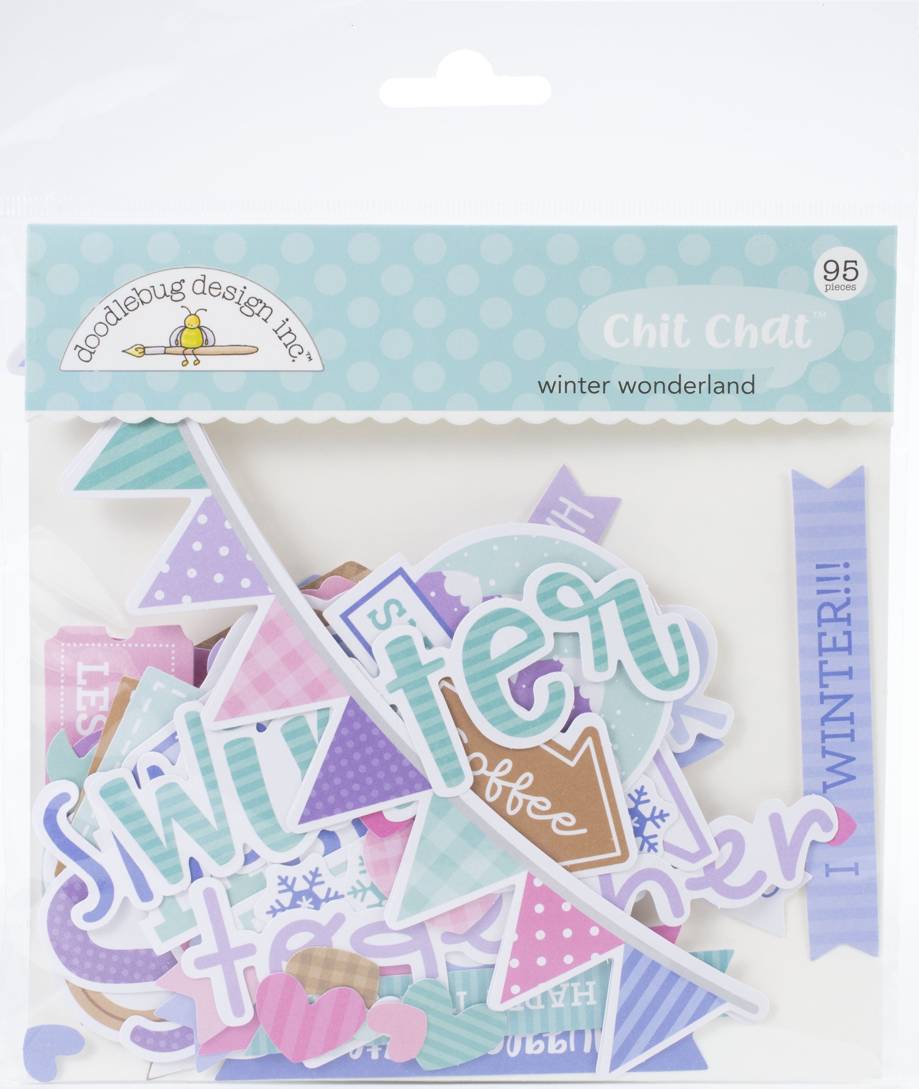 Doodlebug Odds & Ends Chit Chat Die-Cuts - Winter Wonderland, 95/Pkg