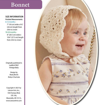 Vintage Baby Crochet Bonnet