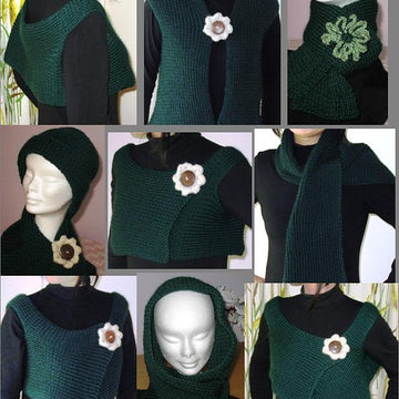Twist Daisy Flower Scarf and Shrug