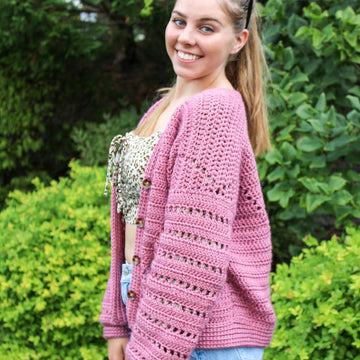 Pink Wine Cardigan