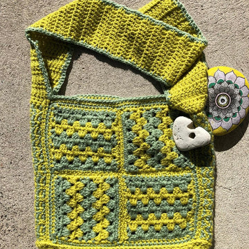 Electric Granny Square Bag