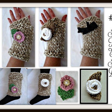 1024 - Set legwarmers and fingerless gloves