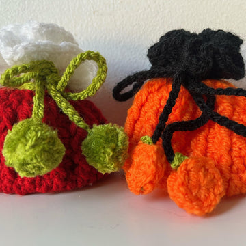 Crochet Drawstring Pouch Gift Bags