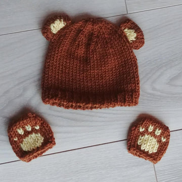 Urso - baby bear hat and mitts