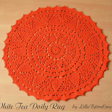 White Tea Doily Rug